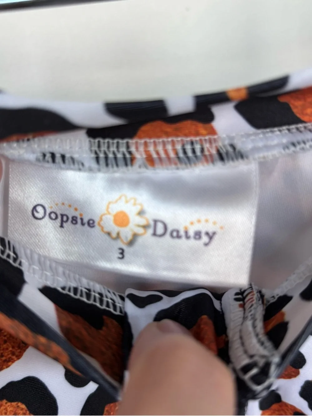 Oopsie‎ Daisy Leopard Print Long Sleeve One Piece Swim Suit Size 3